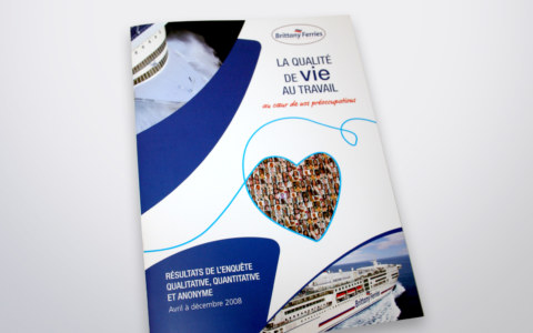 Couverture du rapport sur les résultats d'une enquête pour Brittany Ferries