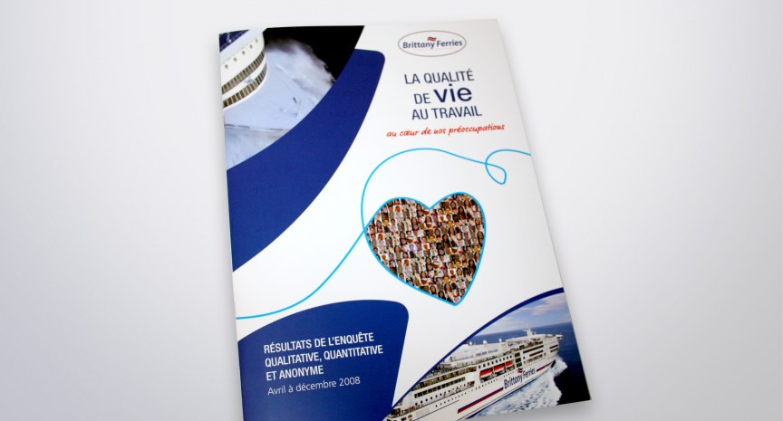 Couverture du rapport sur les résultats d'une enquête pour Brittany Ferries