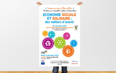 CIDJ - Affiche sur les Metiers Economie Sociale Solidair