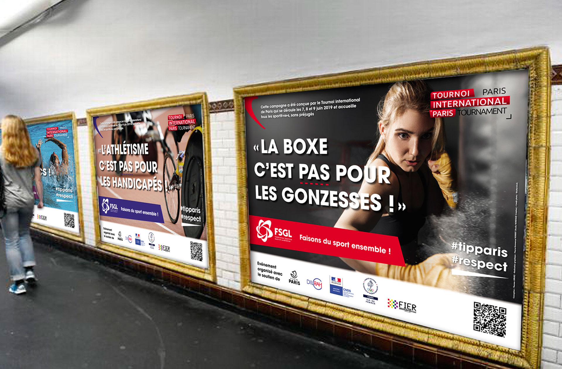 Campagne de communication pour la FSGL (fédération sportive gaie et lesbienne) - Tournoi International de Paris